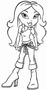 Coloring Pages Bratz Gif Printable Bartz sketch template