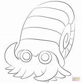 Omanyte Colouring sketch template