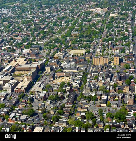 aerial view lancaster city pa stock photo alamy