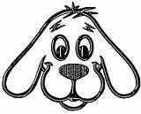 Dog Face Coloring Pages Clifford Printable Big Red Getcolorings Color Print Popular sketch template