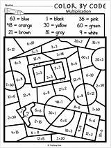 Multiplication Color Worksheet Code Worksheets Coloring Math Grade 3rd Fun Numbers Kids Then Madebyteachers Kindergarten Key Choose Board Use Counting sketch template
