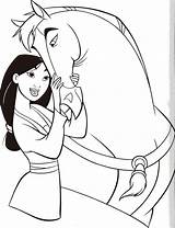 Mulan Khan Loved Cheval Aime Kleurplaat Poe Hojas Princesas Paarden sketch template