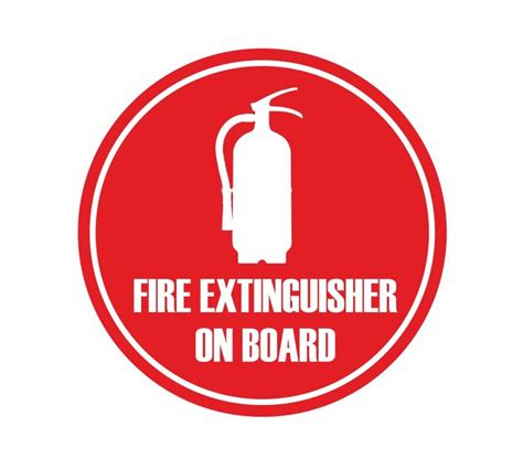 fire extinguisher  board sticker