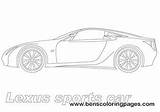 Lexus Coloring Pages Sports Car Cars Sport sketch template
