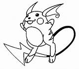 Raichu Coloring Pages Pokemon Getcolorings Print Color sketch template