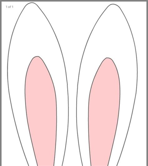 bunny ear template printable