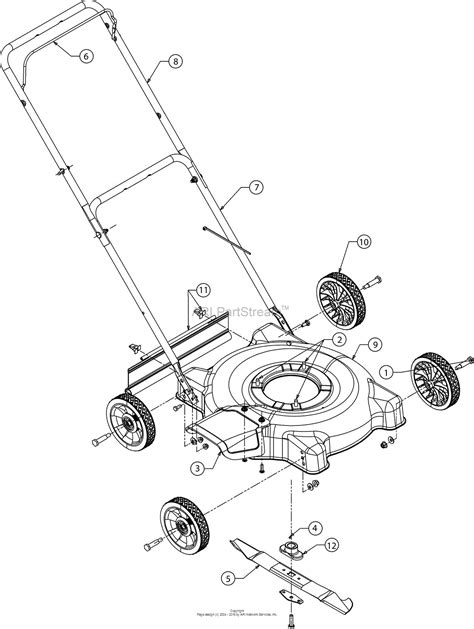 mtd mower parts diagram