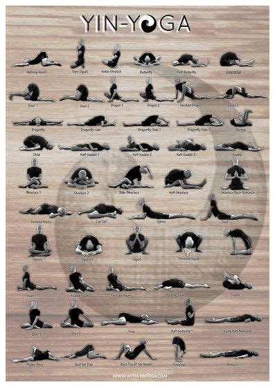 yin yoga asanas poster yin yoga sequence yoga asanas yin yoga poses