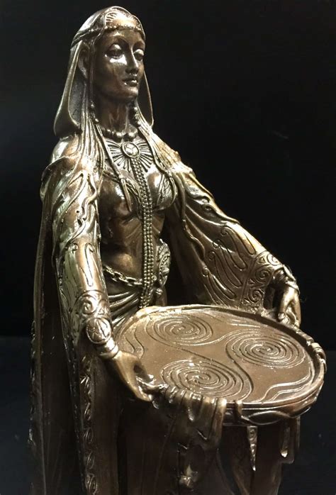 danu celtic water goddess cold cast bronze celtic jackalope