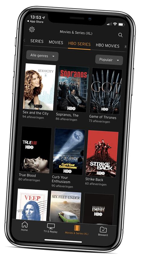 bekijk hbo films en series met de ziggo  app