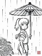 Ghibli Spirited Chihiro Colouring Miyazaki Haku Sumi Viaje Sayurimvromei Hayao Estudio Printablecolouringpages sketch template