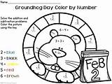 Groundhog Number Color Addition Subtraction Within Preview sketch template
