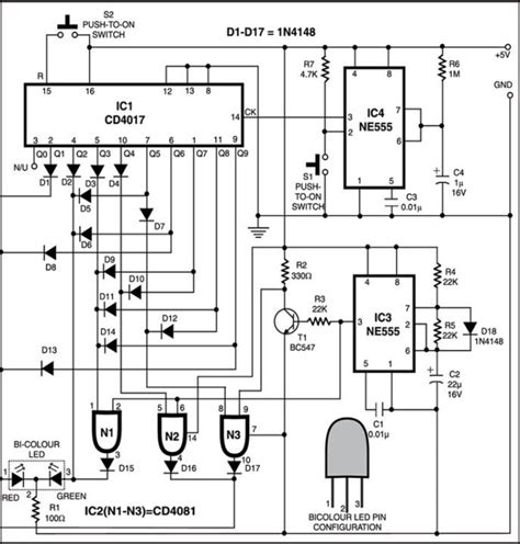 programmable led indicator detailed circuit diagram