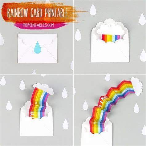 rainbow card rainbow card rainbow party invitations pull  card