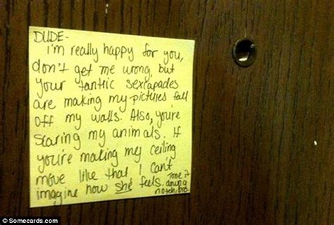 hilarious notes pleading with neighbours to keep it down during sex daily mail online