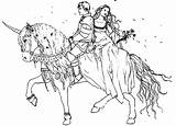 Coloring Princess Pages Detailed Medieval Getcolorings Printable sketch template