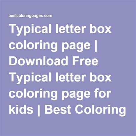 typical letter box coloring page   typical letter box