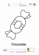Colouring Chocolate Thin Worksheets Line Coloring sketch template
