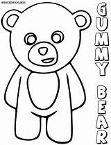 Gummy Bear Pages Coloring Bears Printable Candy Print Colouring Template Sheets Gummies sketch template