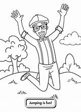 Blippi Colouring Drawing Svg Books Wonder Prints sketch template