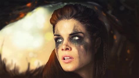 Octavia Blake Marie Avgeropoulos The 100 Digital Art By