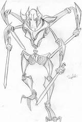 Coloring Grievous General Pages Printable Popular Library Clipart sketch template