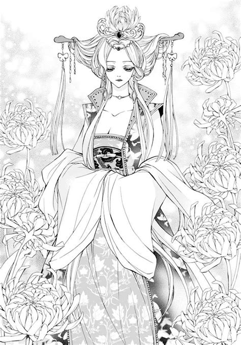 sizh  art anime manga adult coloring coloring pages  adult