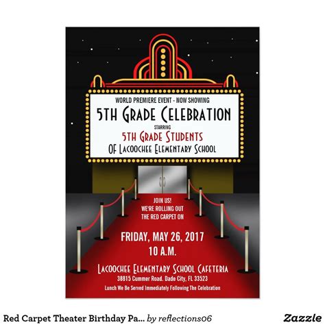 create   invitation zazzle   red carpet invitations