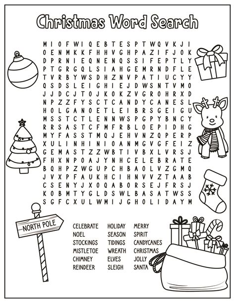 christmas worksheets coloring sheets word search  leap