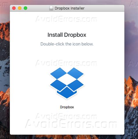 install   dropbox  mac os  sierra avoiderrors