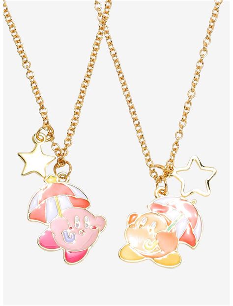 kirby waddle dee umbrella best friend necklace set hot topic
