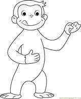 Kolorowanki Ciekawski Curioso Monkey Pobrania Coloringpages101 Mono sketch template