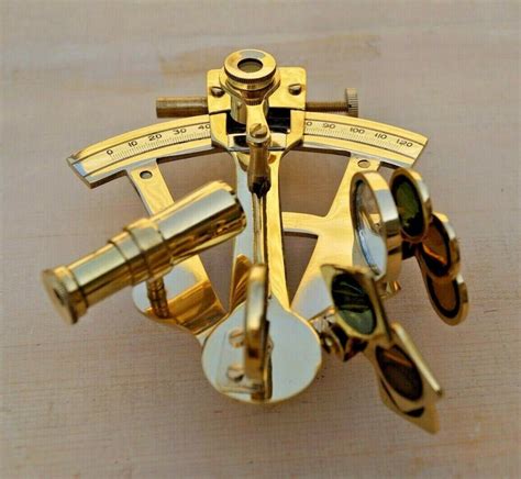 nautical solid brass marine sextant vintage ship instrument etsy