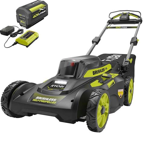 40v Hp Brushless 20 Inch Cordless Battery Walk Behind Push Mower With