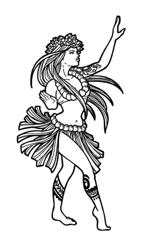 ethnic dance hula girl coloring pages coloring sky