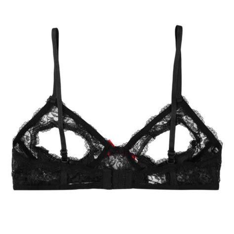 sexy women lace floral see through lingerie bralette open cup bra