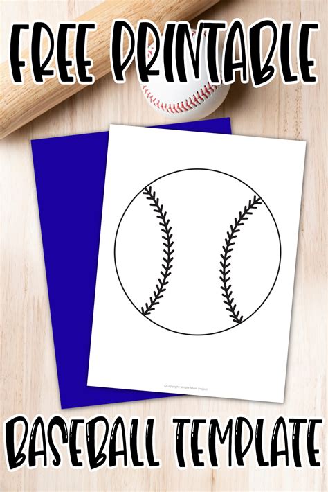 printable baseball template printable templates