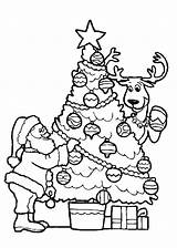 Navidad Noel Arbol sketch template