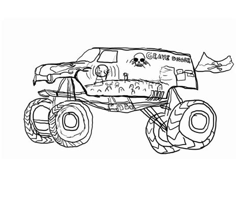 printable grave digger coloring pages