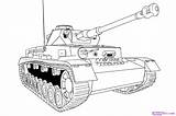 Panzer Coloring Tanks Laki Mewarnai Gambar Iv Tangki Ringkasan Tampan sketch template