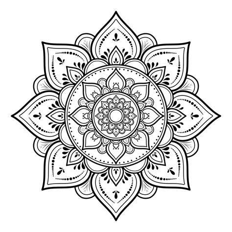 mandala pattern design  hand drawn  vector art  vecteezy
