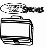 Lunchbox Colouring sketch template