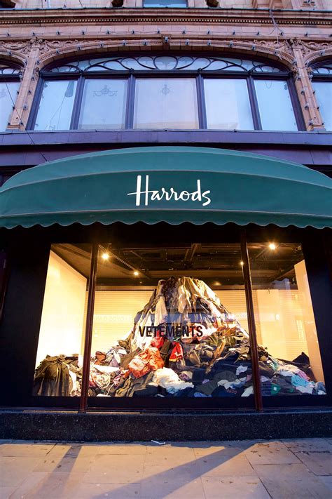 vetements dumps clothes in harrods s windows vogue