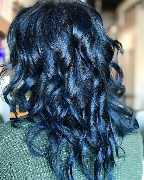 dark blue hair     darker hair color   hairideas