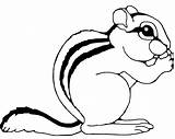 Chipmunk Coloring Pages Animal Kids Cute Printablecolouringpages sketch template