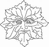 Man Green Pages Wood Colouring Coloring Drawings Burning Patterns Template Carving Greenman Digi Stamps Kids Printable Tracing Kleurplaten Tree Greenmen sketch template
