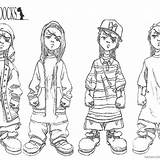 Boondocks Gangsta sketch template