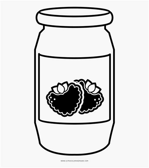 blackberry jam coloring page jam jar coloring page  transparent
