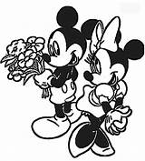 Coloring Pages Disney Valentines Valentine Mickey Minnie Mouse Printable Princess Characters sketch template