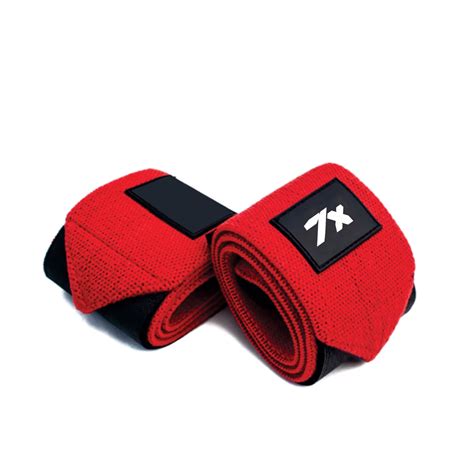 custom wrist wrap red  black sevenx sports